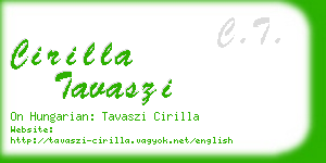cirilla tavaszi business card